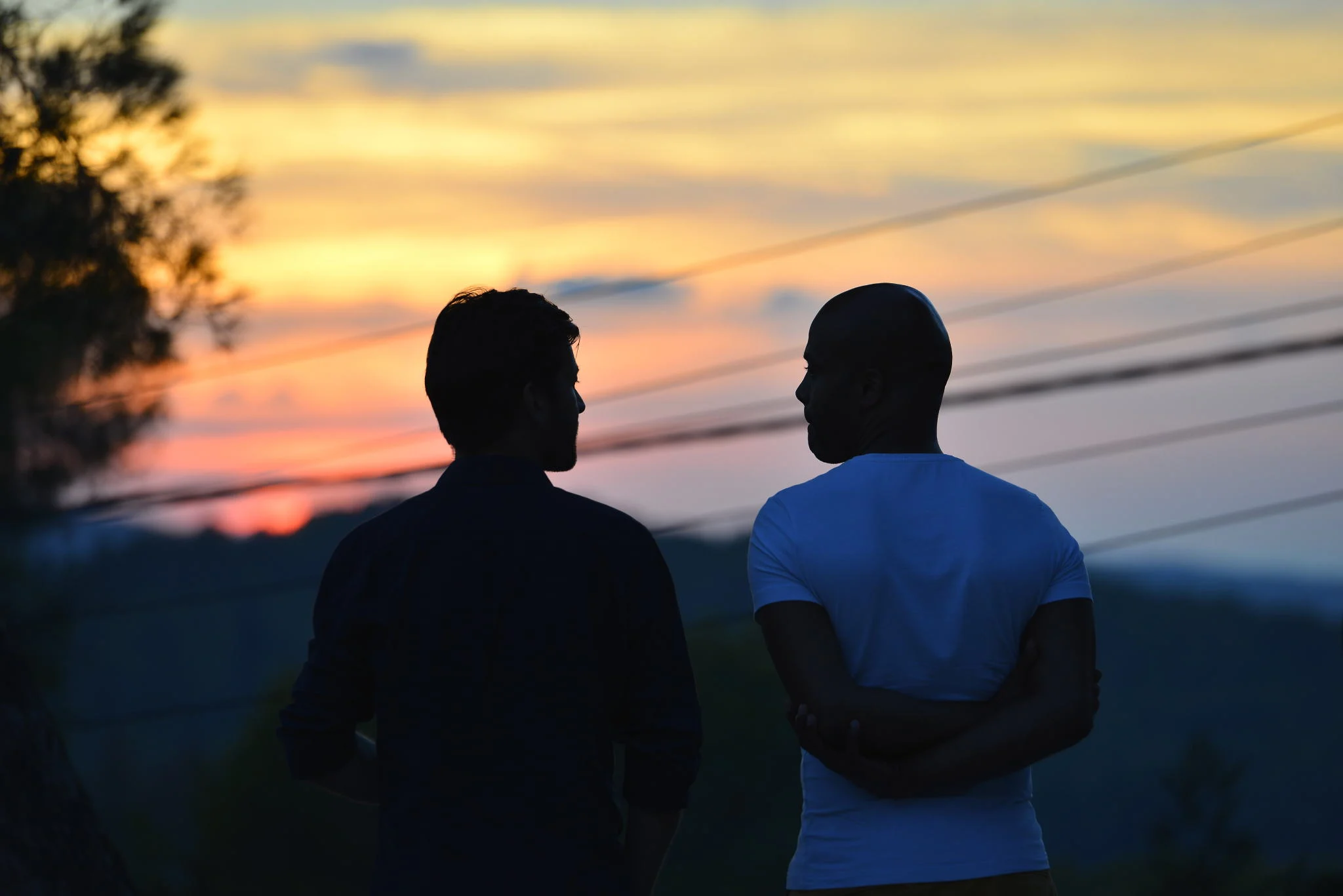 A coaching session at sunset